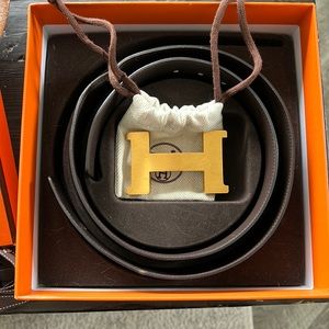 Authentic Hermes Constance reversible belt and buckle